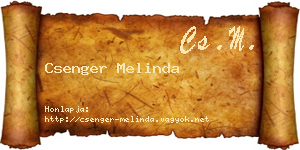 Csenger Melinda névjegykártya